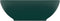 vidaXL - Wastafel - ovaal - 40x33 - cm - keramiek - mat - donkergroen