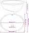 vidaXL - Wastafel - ovaal - 49x40,5x21 - cm - keramiek - wit