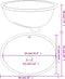 vidaXL - Wastafel - ovaal - 56x41x20 - cm - keramiek - wit