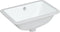 vidaXL - Wastafel - rechthoekig - 41,5x26x18,5 - cm - keramiek - wit