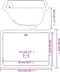 vidaXL - Wastafel - rechthoekig - 47,5x35x19,5 - cm - keramiek - wit