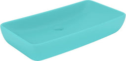 vidaXL - Wastafel - rechthoekig - 71x38 - cm - keramiek - mat - lichtgroen