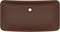 vidaXL - Wastafel - rechthoekig - 71x38 - cm - keramiek - mat - donkerbruin