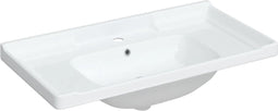 vidaXL - Wastafel - rechthoekig - 91,5x48x23 - cm - keramiek - wit