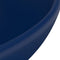 vidaXL - Wastafel - rond - 32,5x14 - cm - keramiek - mat - donkerblauw