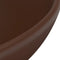 vidaXL - Wastafel - rond - 32,5x14 - cm - keramiek - mat - donkerbruin