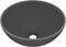 vidaXL - Wastafel - rond - 32,5x14 - cm - keramiek - mat - donkergrijs
