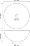 vidaXL - Wastafel - rond - 32,5x14 - cm - keramiek - mat - donkergrijs
