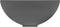 vidaXL - Wastafel - rond - 32,5x14 - cm - keramiek - mat - donkergrijs