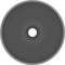 vidaXL - Wastafel - rond - 32,5x14 - cm - keramiek - mat - donkergrijs