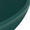 vidaXL - Wastafel - rond - 32,5x14 - cm - keramiek - mat - donkergroen