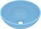 vidaXL - Wastafel - rond - 32,5x14 - cm - keramiek - mat - lichtblauw