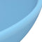 vidaXL - Wastafel - rond - 32,5x14 - cm - keramiek - mat - lichtblauw
