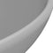 vidaXL - Wastafel - rond - 32,5x14 - cm - keramiek - mat - lichtgrijs