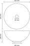 vidaXL - Wastafel - rond - 32,5x14 - cm - keramiek - matwit