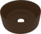 vidaXL - Wastafel - rond - 40x15 - cm - keramiek - mat - donkerbruin