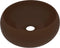 vidaXL - Wastafel - rond - 40x15 - cm - keramiek - mat - donkerbruin