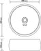 vidaXL - Wastafel - rond - 40x15 - cm - keramiek - mat - donkerbruin