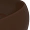 vidaXL - Wastafel - rond - 40x15 - cm - keramiek - mat - donkerbruin