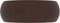 vidaXL - Wastafel - rond - 40x15 - cm - keramiek - mat - donkerbruin