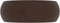 vidaXL - Wastafel - rond - 40x15 - cm - keramiek - mat - donkerbruin