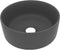 vidaXL - Wastafel - rond - 40x15 - cm - keramiek - mat - donkergrijs
