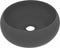 vidaXL - Wastafel - rond - 40x15 - cm - keramiek - mat - donkergrijs