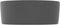vidaXL - Wastafel - rond - 40x15 - cm - keramiek - mat - donkergrijs