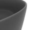 vidaXL - Wastafel - rond - 40x15 - cm - keramiek - mat - donkergrijs