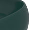 vidaXL - Wastafel - rond - 40x15 - cm - keramiek - mat - donkergroen