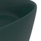 vidaXL - Wastafel - rond - 40x15 - cm - keramiek - mat - donkergroen