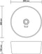 vidaXL - Wastafel - rond - 40x15 - cm - keramiek - mat - lichtblauw