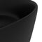 vidaXL - Wastafel - rond - 40x15 - cm - keramiek - matzwart