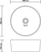 vidaXL - Wastafel - rond - 40x15 - cm - keramiek - matzwart