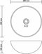vidaXL - Wastafel - rond - keramiek - donkerblauw