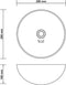 vidaXL - Wastafel - rond - keramiek - lichtgrijs