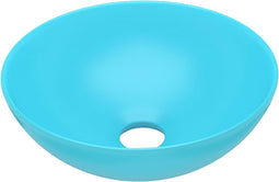 vidaXL - Wastafel - rond - keramiek - lichtgroen