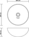 vidaXL - Wastafel - rond - keramiek - matcrème