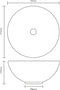 vidaXL - Wastafel - rond - keramiek - wit