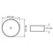 vidaXL - Wastafel - rond - wit - 41,5x13,5 - cm - keramiek