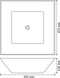 vidaXL - Wastafel - vierkant - 41,5x41,5x12 - cm - keramiek - zwart