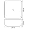 vidaXL - Wastafel - vierkant - wit - 39x39x13,5 - cm - keramiek