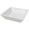vidaXL - Wastafel - vierkant - wit - 41,5x41,5x12 - cm - keramiek