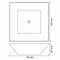 vidaXL - Wastafel - vierkant - wit - 41,5x41,5x12 - cm - keramiek