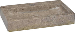 vidaXL - Wastafel - wandgemonteerd - 38x24x6,5 - cm - marmer - grijs