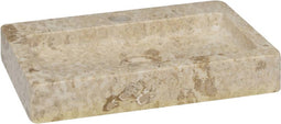vidaXL - Wastafel - wandgemonteerd - 38x24x6,5 - cm - marmer - crèmekleurig