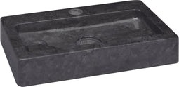 vidaXL - Wastafel - wandgemonteerd - 38x24x6,5 - cm - marmer - zwart