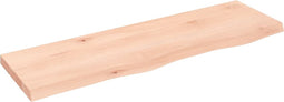 vidaXL - Wastafelblad - 100x30x4 - cm - onbehandeld - massief - hout