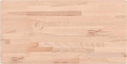 vidaXL - Wastafelblad - 100x50x1,5 - cm - massief - beukenhout
