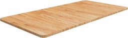 vidaXL - Wastafelblad - 100x50x1,5cm - behandeld - massief - hout - lichtbruin